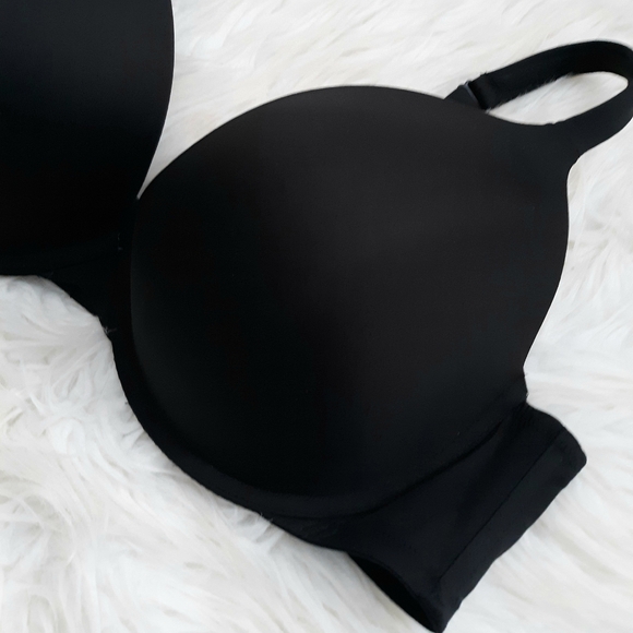 Cacique Smooth Boost Plunge Bra Black 44C - Picture 2 of 6